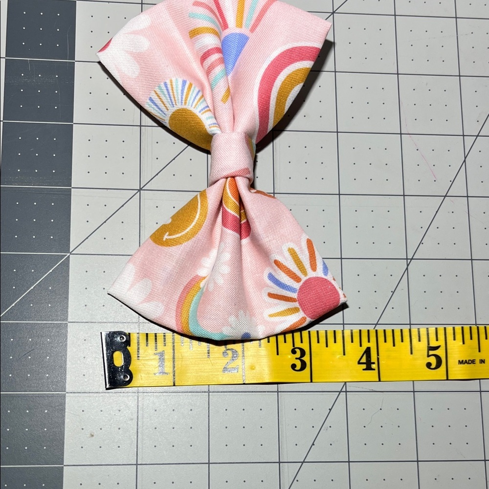 Pink Rainbow Kids Hair Bow - Picture 4 of 4